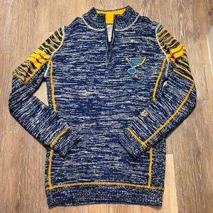 Nwot OLD TIME HOCKEY St. Louis Blues quarter zip size S